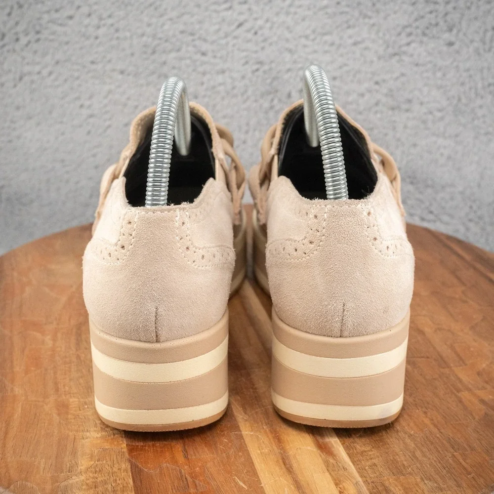 Dolce Vita Women's Jhenee Slip‎ On Platform Sneakers Dune Suede Size 9.5 M
